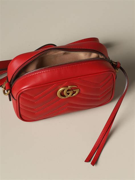 gucci purse replica black quilted red|Gucci marmont large shoulder bag.